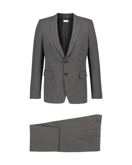 Dries Van Noten Gray Checked Cotton Suit for men