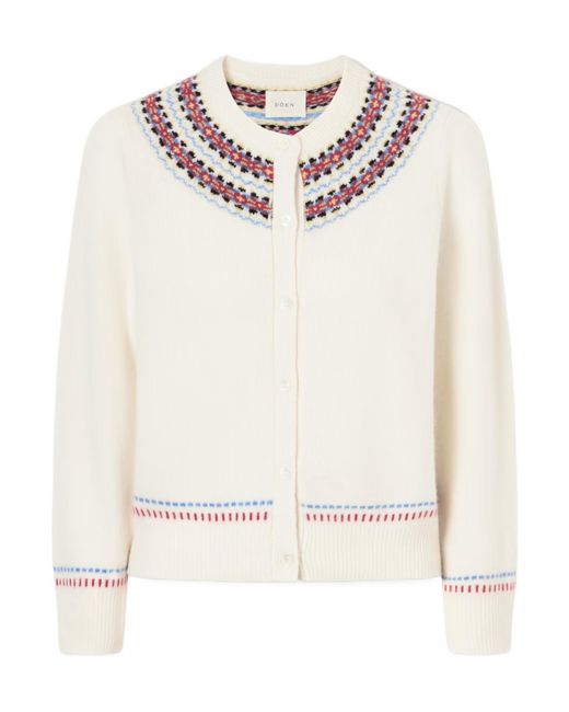 Doen White Wool And Cashmere-Blend Cardigan