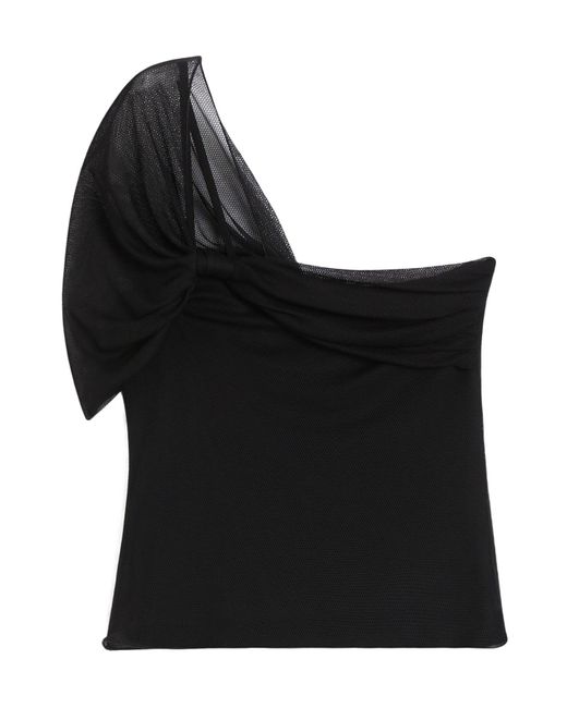 Max Mara Black Viscose Mesh Top