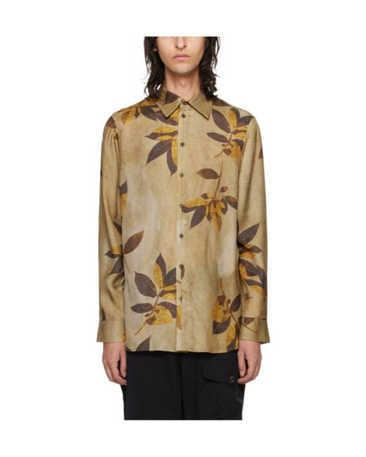 Uma Wang Natural Printed Shirt for men