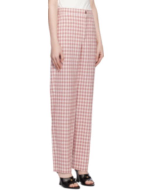 Moschino Pink Patterned Casual Pants