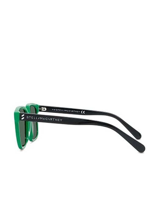 Stella McCartney Green Eyewear Square Frame Sunglasses
