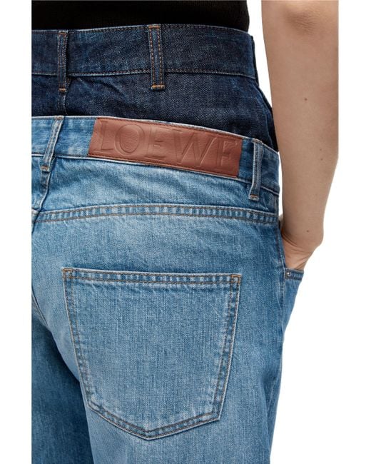 Loewe Blue Trompe L'Oeil Jeans