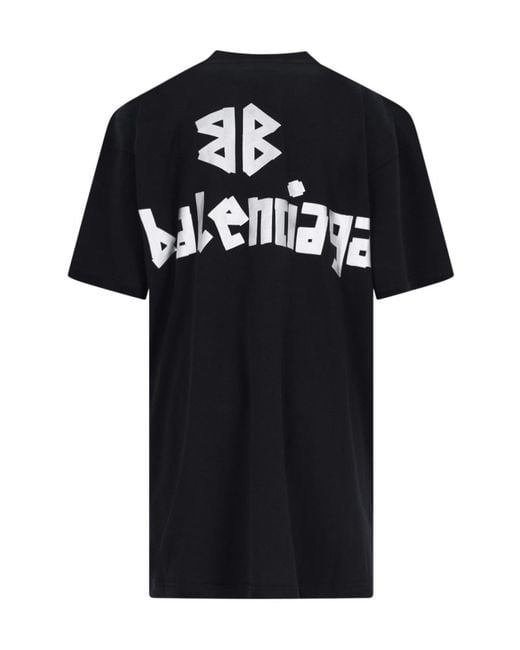 Balenciaga Black New Tape Type Oversized T-Shirt
