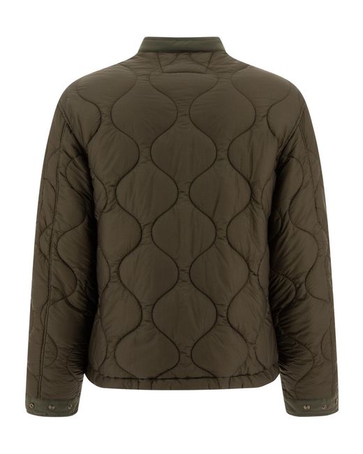 C P Company Green Liner Button-Up Padded Jacket for men