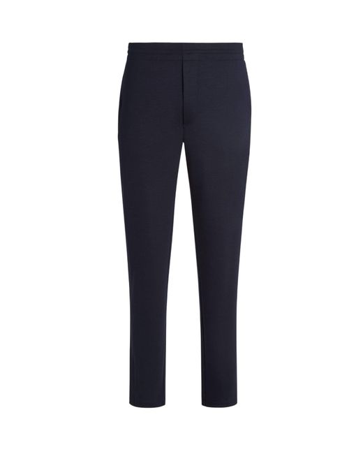Zegna Blue Tailored Trousers for men