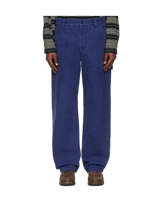 Isabel Marant Blue Ablom Cotton Trousers for men