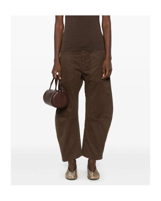 Nili Lotan Brown Casual Pants With Belt Loops
