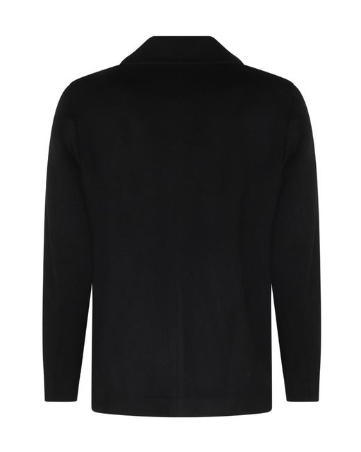 Lardini Black Patch-Pocket Cashmere Jacket for men