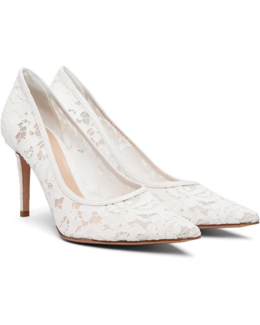 Gianvito Rossi White Claudia 85 High Heels
