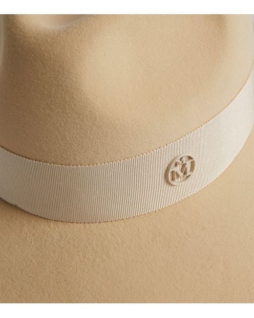 Maison Michel Natural Henrietta Felt Fedora Hat