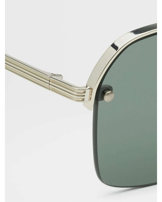 Zegna Green Logo Sunglasses for men
