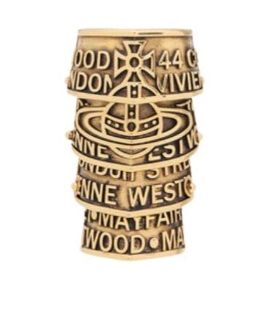 Vivienne Westwood Metallic Josephus Ring for men