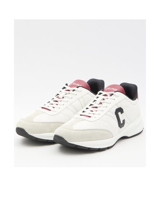 Céline White Runner Cr-02 Low Lace-Up Sneaker for men