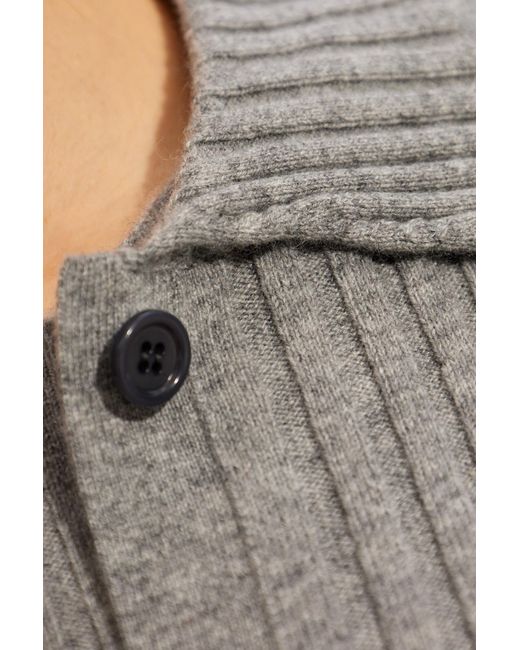 Dries Van Noten Gray Long-Sleeved Cardigan