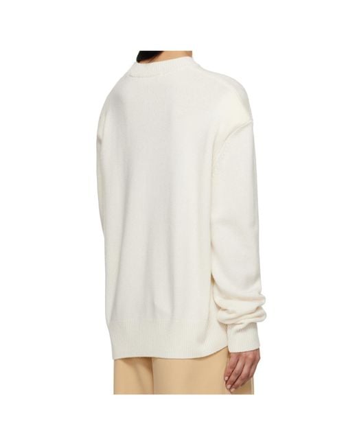 Frankie Shop White Crew Neck Sweater