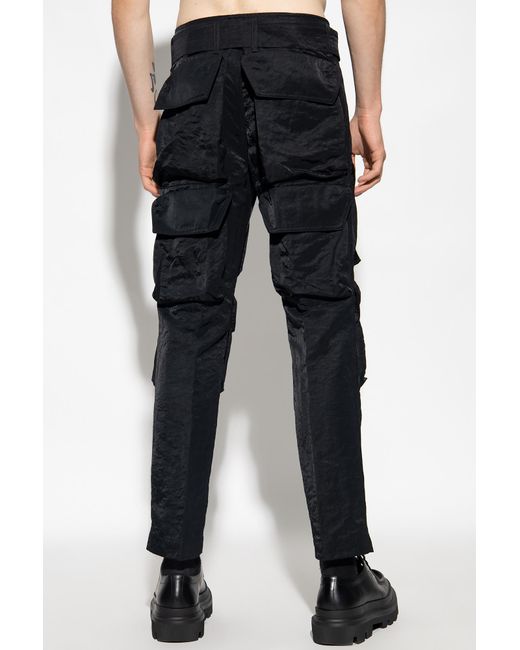 Dries Van Noten Black Multi-Pocket Casual Pants for men