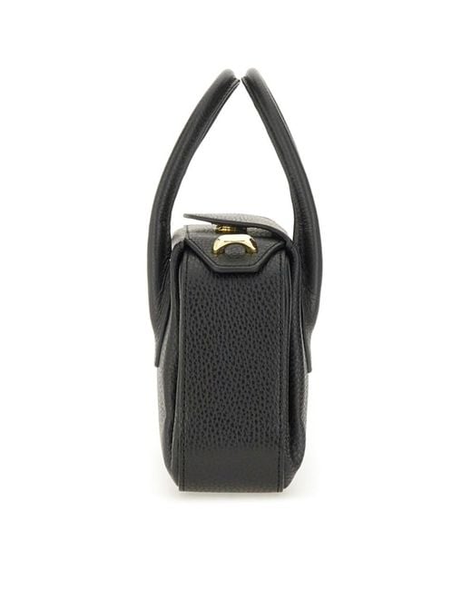 Yuzefi Black Zippered Shoulder Bag