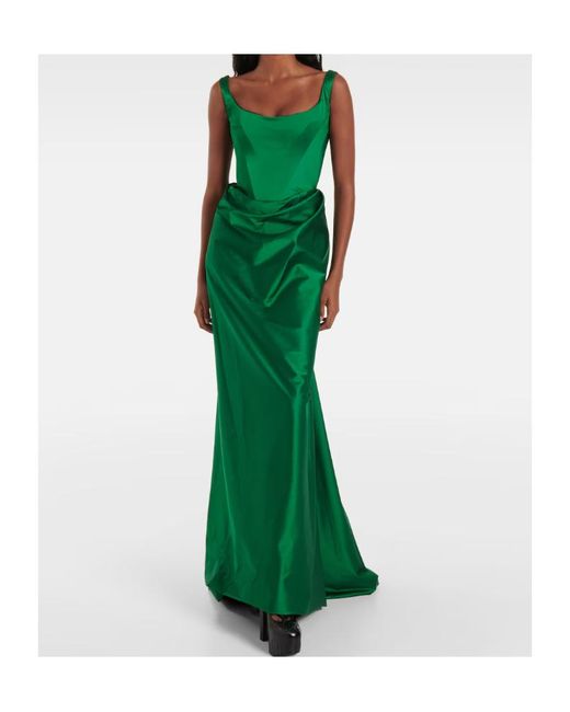 Vivienne Westwood Green Nova Camille Satin Corset Gown