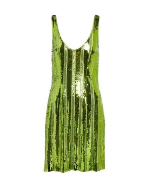 Galvan Green Embellished Minidress