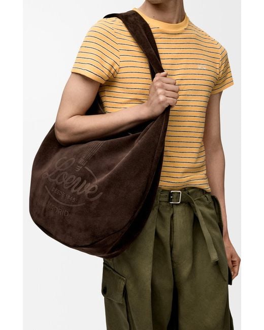 Loewe Brown Roomy Logo-Print Tote Bag for men