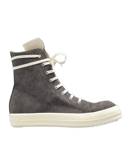 Rick Owens Brown High-Top Zip Sneakers for men