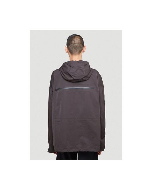 Bottega Veneta Black Hooded Windbreaker Jacket for men