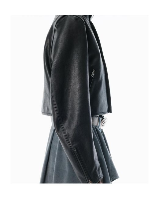 Alexander Wang Black Buttoned Leather Jacket