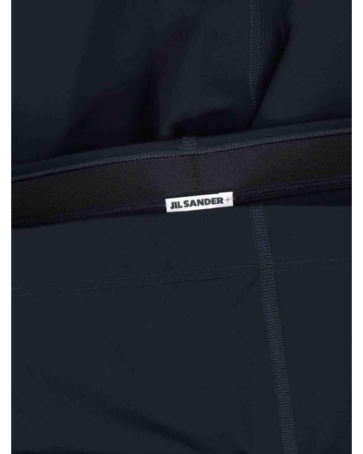 Jil Sander Blue Logo Printed Biker Shorts