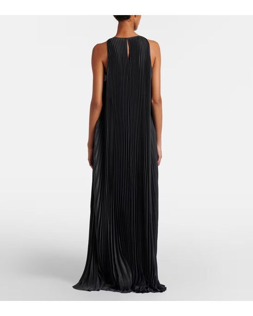 Joseph Black Chenes Pleated Halterneck Maxi Dress