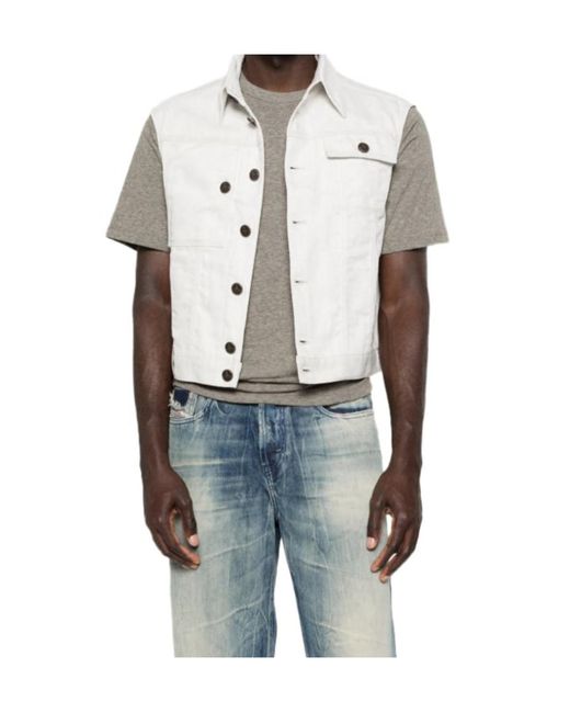Vivienne Westwood White Button Vest for men