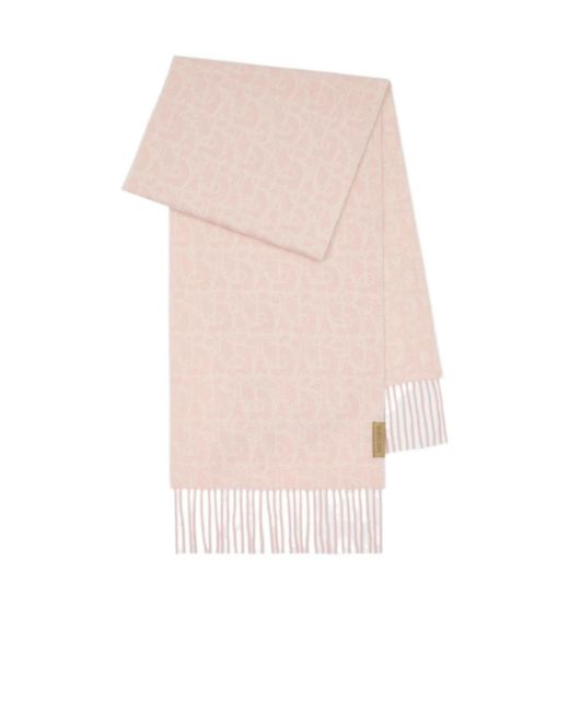 Burberry Pink B Charm Fringed Scarf