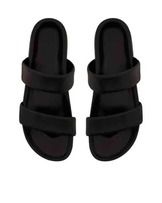 Saint Laurent Black Nichols Open Toe Slides for men