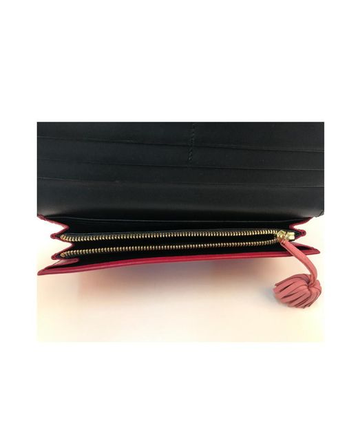 Loewe Red Zipper Wallet