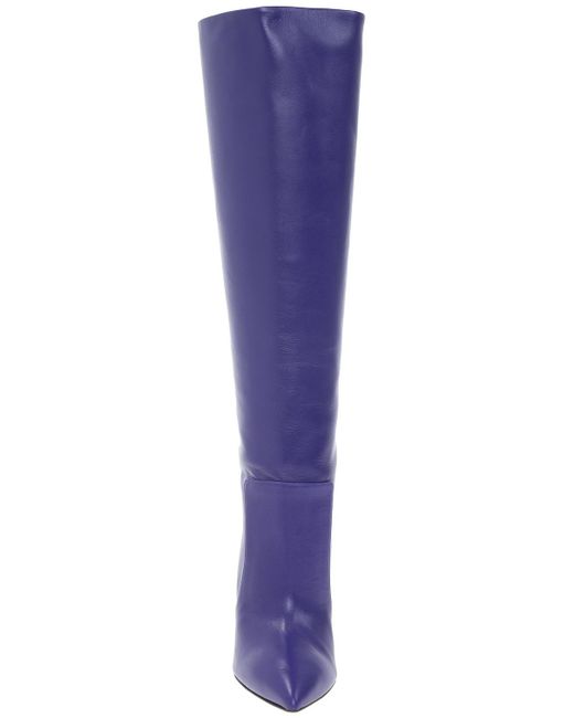 Paris Texas Blue Knee-High 100Mm Boots
