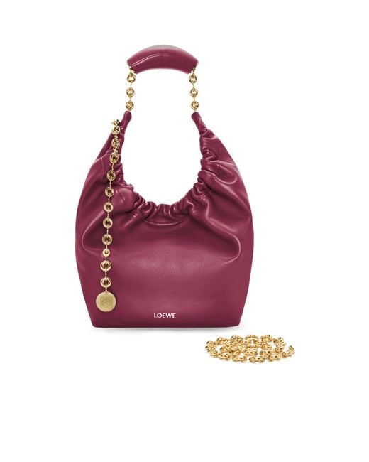 Loewe Purple Chain Handle Shoulder Bag