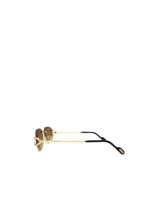 Cartier Metallic Rimless Rectangular Sunglasses for men