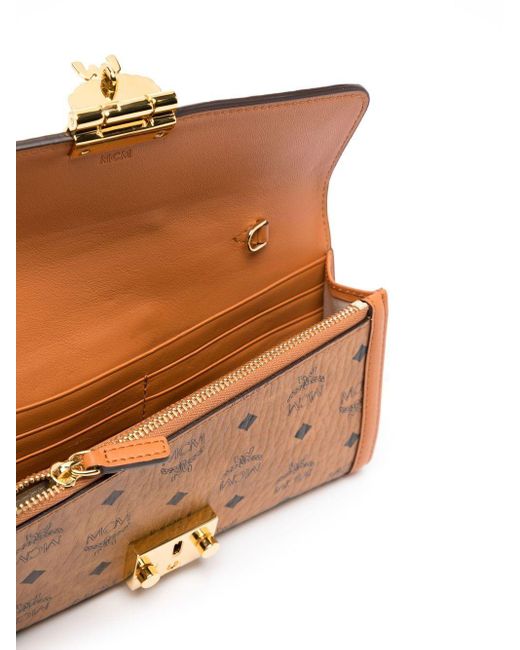 MCM Brown Tracy Chained Wallet