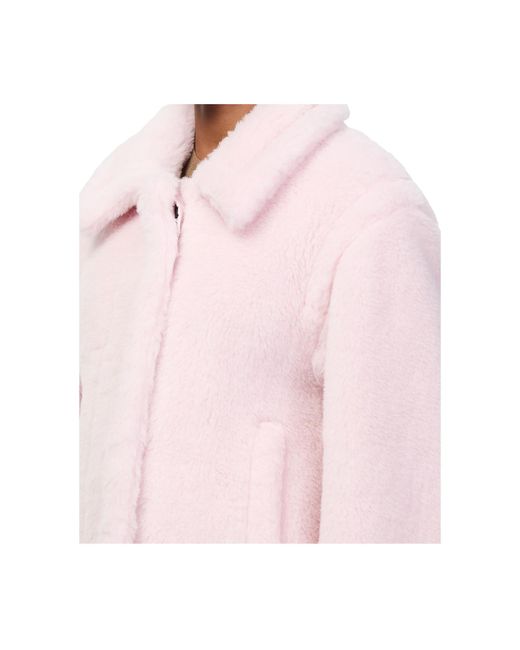 Max Mara Pink Teddy Cropped Coat