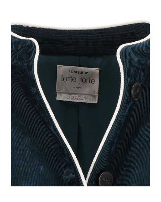Forte_forte Blue Long-Sleeve Casual Jacket