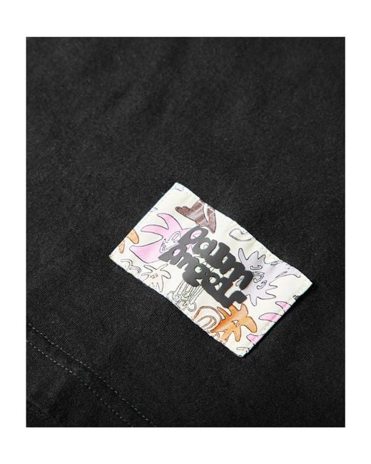Palm Angels Black Crew-Neck Short-Sleeve T-Shirt for men