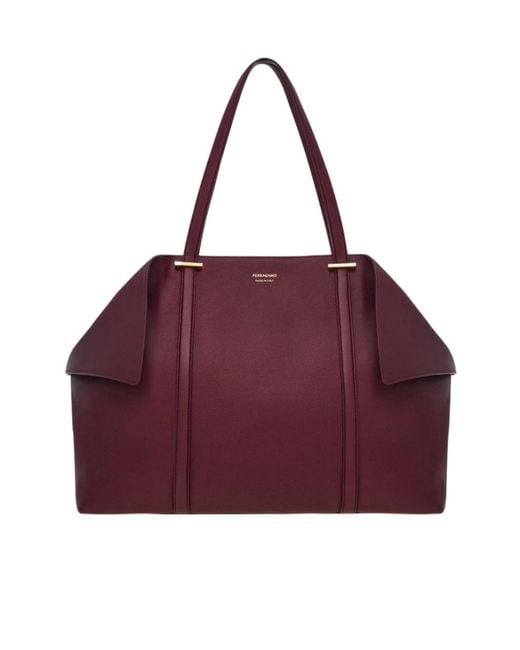 Ferragamo Purple Tote Bag (L)
