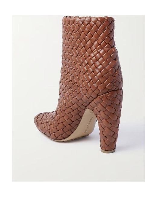 Bottega Veneta Brown Canalazzo Ankle Boots