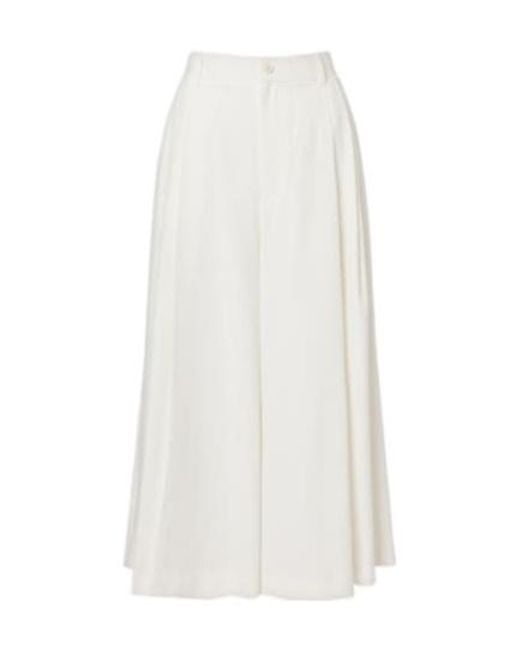 Ralph Lauren White Silk Culottes