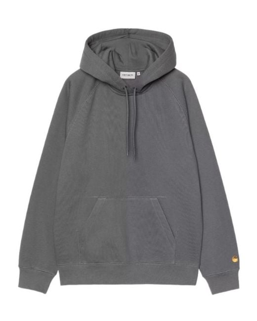 Carhartt Gray Hooded Chase Sweatshirt for men
