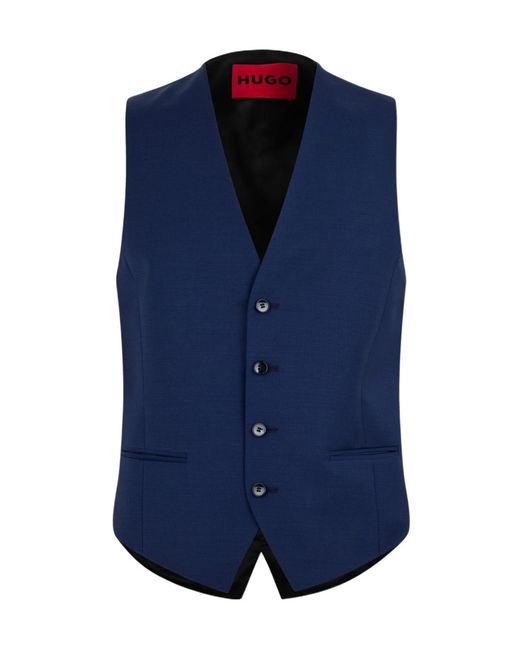 Boss Blue Slim Fit Waistcoat for men