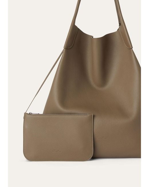 Loro Piana Brown Extra-Large Bale Hobo Bag