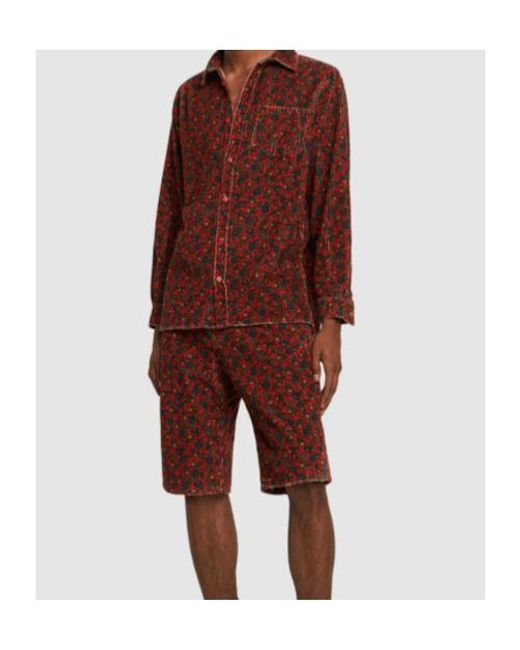 ERL Red Printed Shorts for men
