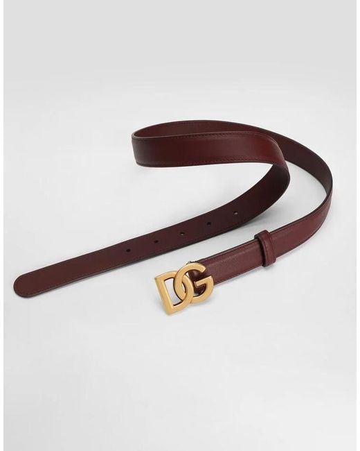 Dolce & Gabbana White Dg Buckled Belt