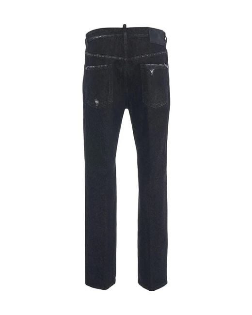 DSquared² Blue Belt-Loop Jeans for men
